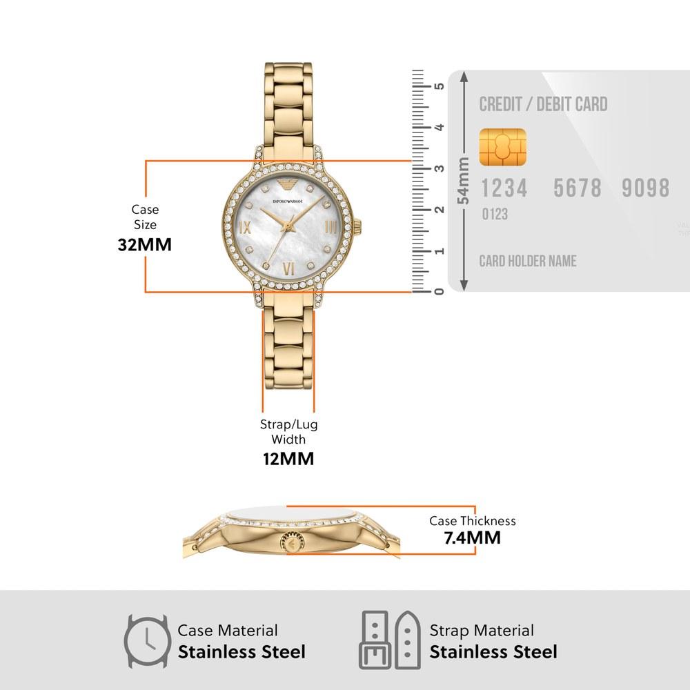 Emporio Armani Ladies Wristwatch AR11652 Gold