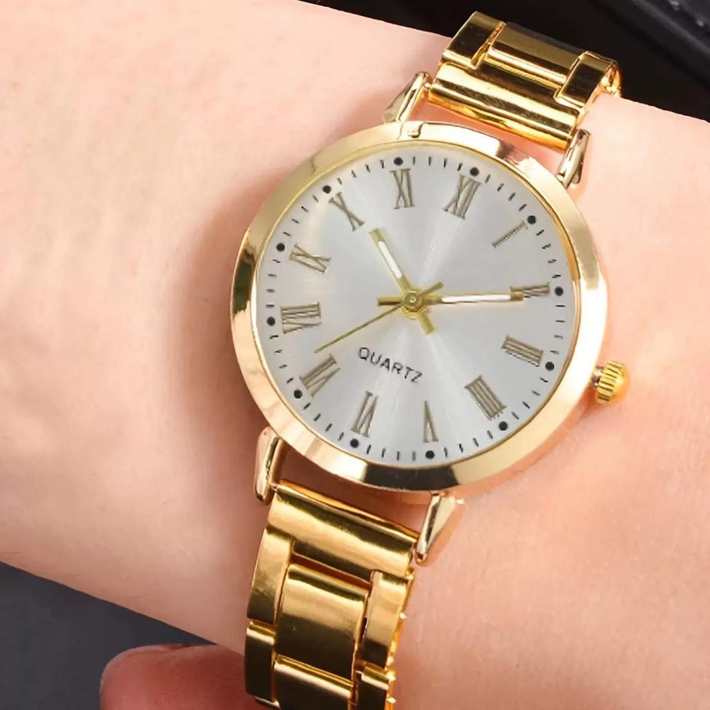 Ladies Graduated Dial Steel Belt Quartz Watch