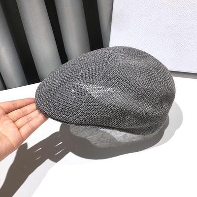 Fashion Solid Color Straw Hat Adjustable Sun Visor Beach Hat Sun Protection Mesh Breathable Beret Hats Seaside