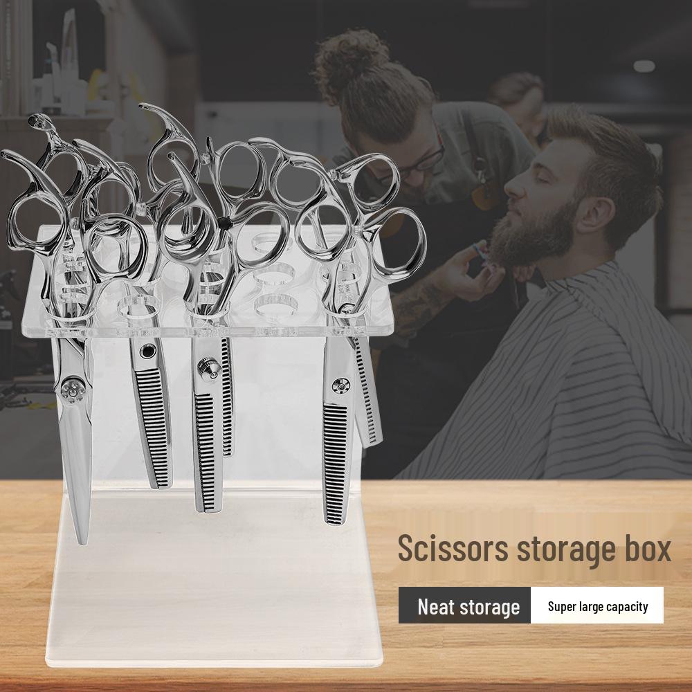 

15-Hole Transparent Acrylic Scissor Holder – Barber Shop & Salon Storage Rack