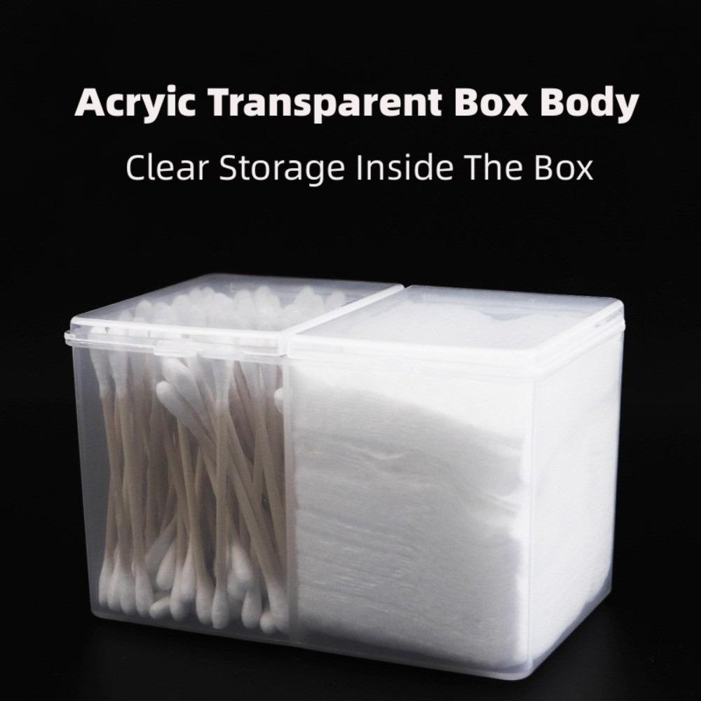 Double Girds Cotton Pad Storage Box Makeup Container Multifunctional Jewelry Nail Tool Empty Case