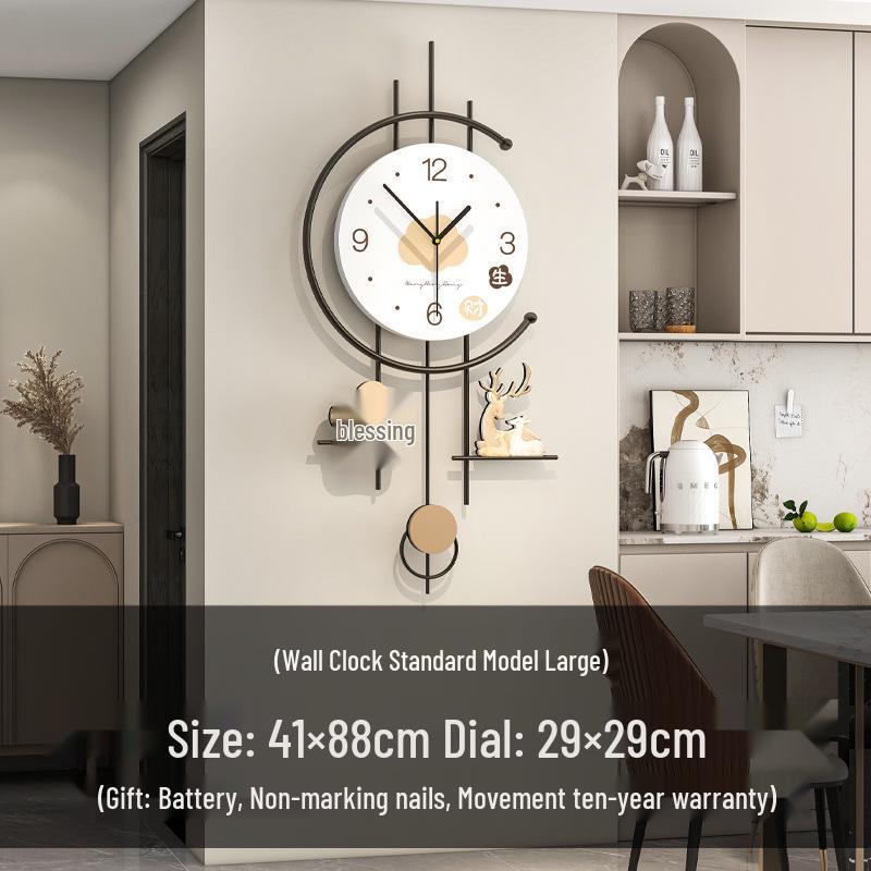 High-End Creative Living Room Wall Clock: Elegant Design for Home Decor