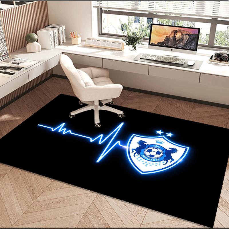 1PC rug Dynamic Qarabag Crest Design Carpet, Chair Rug,Area Rug for Office Bedroom living rooms bedroom, Doormat decor Christmas fan gifts