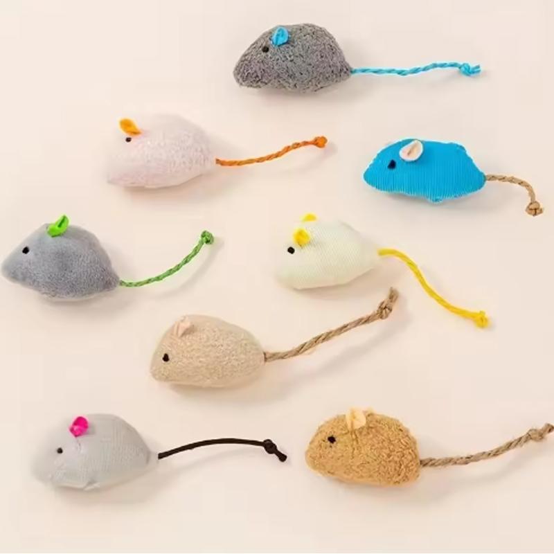 Pet Interactive Small Toy New Home Cat Toy Plush Mouse Cute Modeling Kitten Toy Universal Peppermint Toy Cat Toys