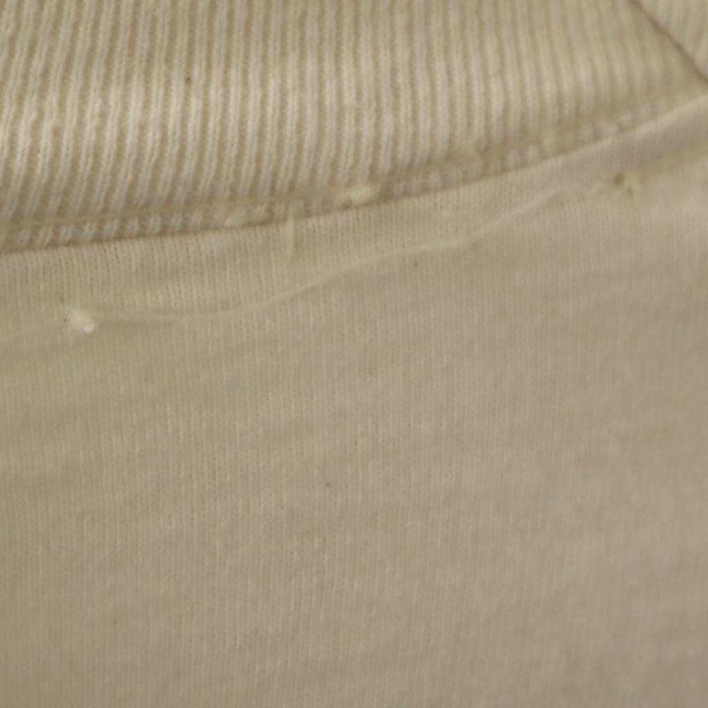 OLD 90s Footprint Short Sleeve T-shirt Cream Single Stitch Men's Used