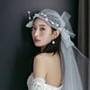 Retro Bridal Lace Floral Hat French Style Wedding Headband New Bridal Headdress  Hair Jewelry