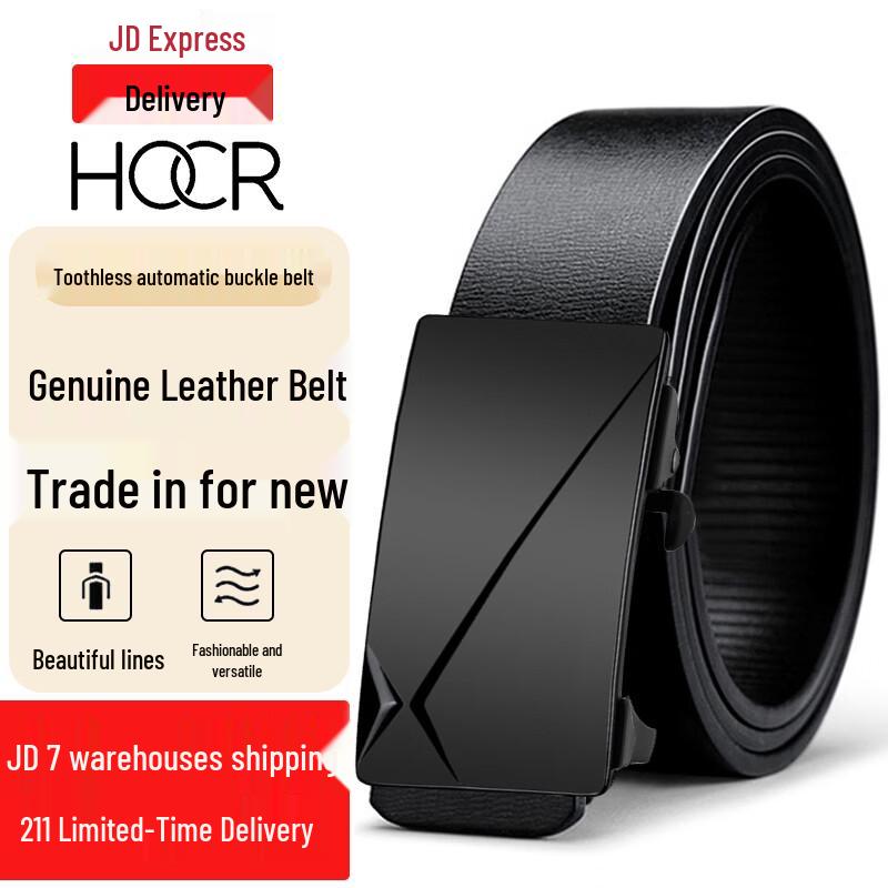 HOCR Men s Real Leather Automatic Buckle Belt