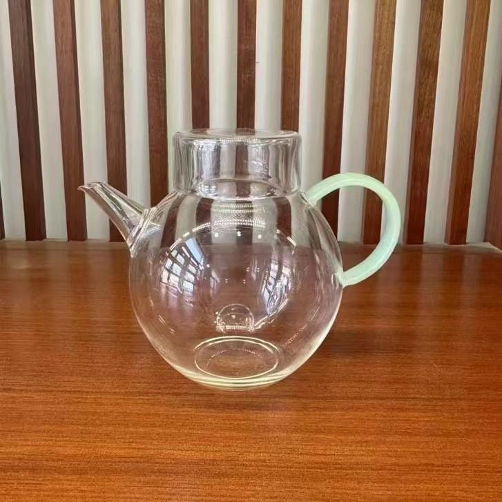 Handmade Transparent Borosilicate Glass Teapot with Filter - Mini Kung Fu Tea Set