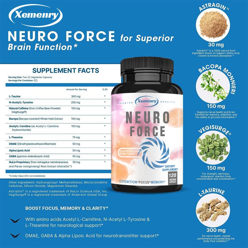 XEMENRY Brain-enhancing Supplements Improve Focus, Memory, and Cognitive Support, Boosting Overall Mental Performance.