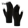 Elastic Ribbed Cuff Hand Warmers Knitted Touchscreen Gloves for Women Men, Winter Warm Five Finger Gloves, Skiing Snowboard Gear Thermal Cold Weather