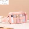 New Transparent Makeup Pack 6 Pcs Set PVC Wash Storage Bags Bath Swimming Beach Bag PU Matte Skincare Sorting Bag
