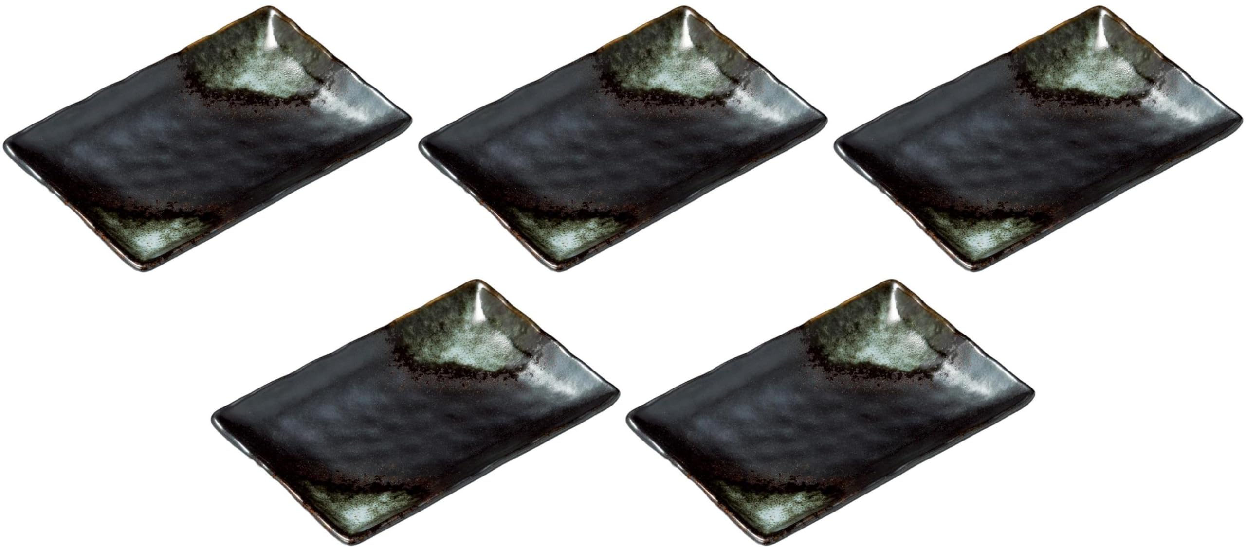 

Set of 5 Unofu Blown 60mm Square Plates x x Square Plates [18 12.3 2.3cm]