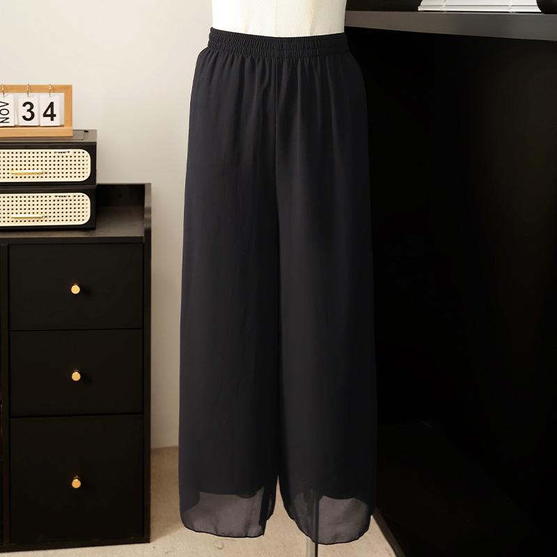 2026 Summer Slim-Fit Chiffon Blouse for Middle-Aged and Elderly Women - Chinese National Style