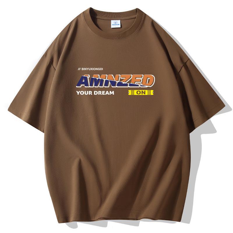 

AMZ Футболки для мужчин Свободный крой Футболка с короткими рукавами 100% хлопок S