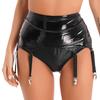 Giarrettiere in Pelle Verniciata da Donna con Clip Metalliche Lingerie Pigiami Costume da Club/Palco Accessori