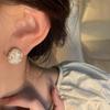 Korean Style Irregular Geometric Earrings for Women - High-End Water Ripple Design