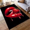 15 Größen Rote Lippen Erdbeermuster Teppich für Schlafzimmer Wohnzimmer Anime Teppiche für Mädchenzimmer Fußmatte Heimdekoration Rutschfester Teppich