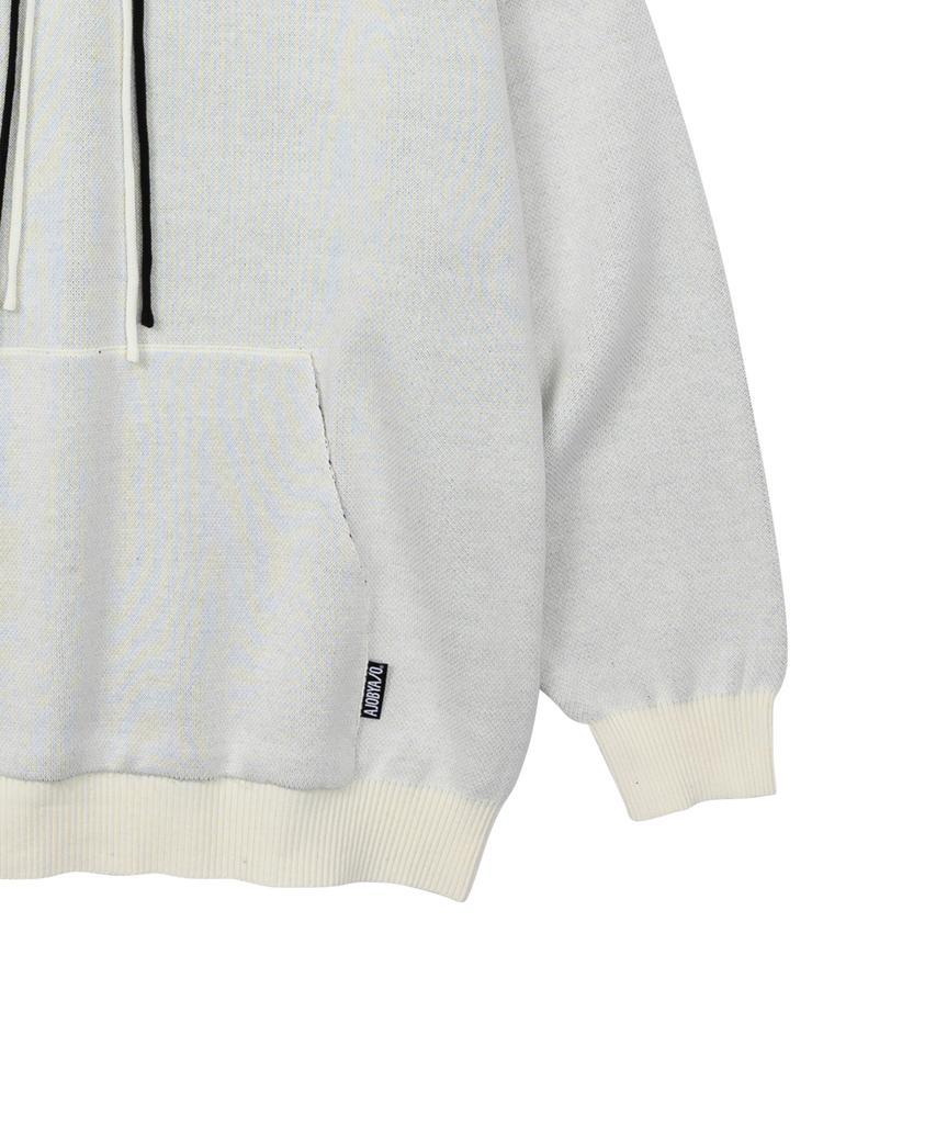 Crying Boy Cotton Knit Hoodie [Ivory]