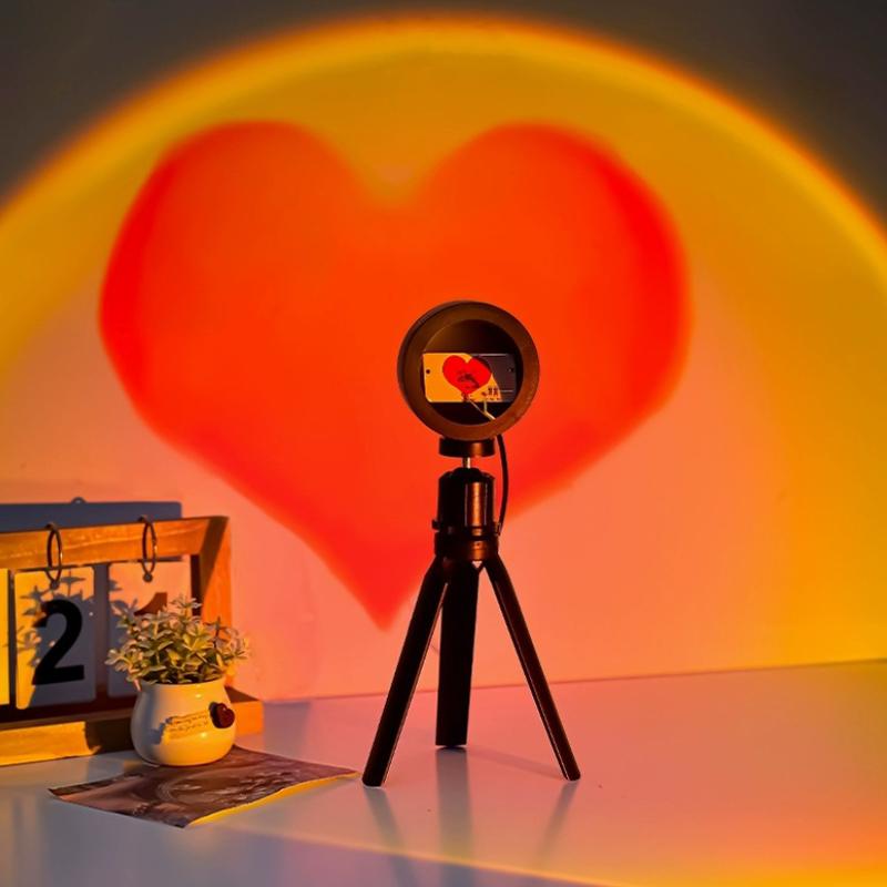 LED USB Sonnenuntergang Projektorlampe Heimdekoration Tragbares Nachtlicht Stimmungs-Neonlicht