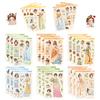 8 Styles of Xinfu Girl's Solar Terms and Style Collage Hands-on DIY Decoration Mobile Phone Case Decoration Waterproof Stickers