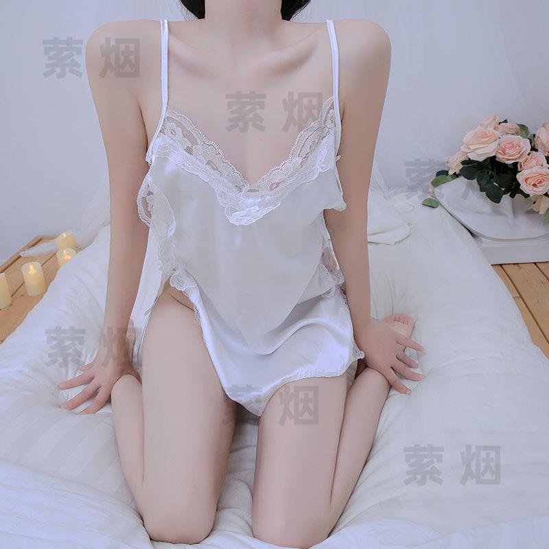 Sex underwear new sexy hot bed suspender nightdress lace satin pure desire style clothes