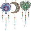 DIY Diamond Painting Suncatcher Wind Chime Pendant Double Sided Hanging Ornament Bedroom Window Decoration Pendant Handmade Gift