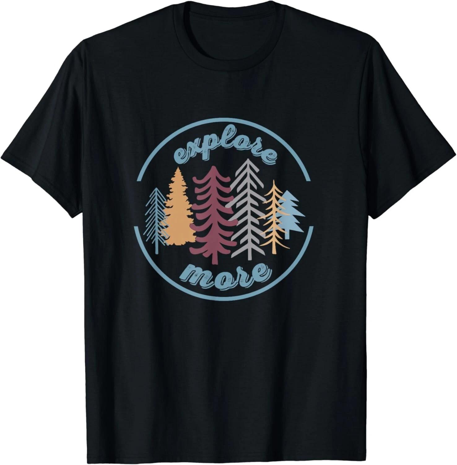 

Explore More Outdoor Adventure Hiking Camping Minimal Design Unisex T-Shirt M