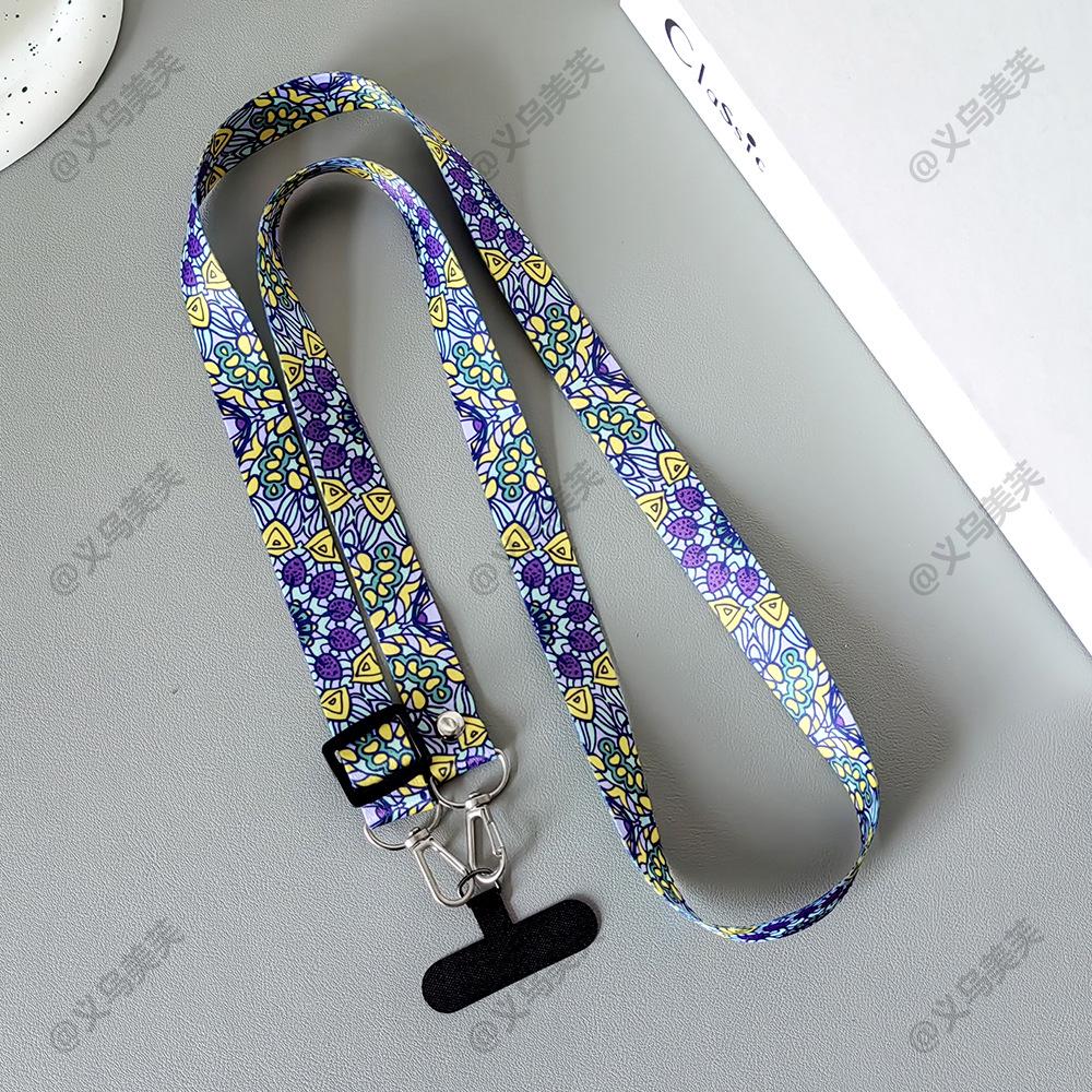 Adjustable Ethnic Style Crossbody Phone Lanyard for Travel & Mountaineering