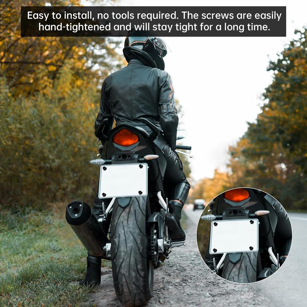 License Plate Bolts 8 Pcs 6mm License Plate Screws Universal Thread Screws Nylon Bolts and Nuts for Motorcycle Cars Trucks Bike Plates Fasteners