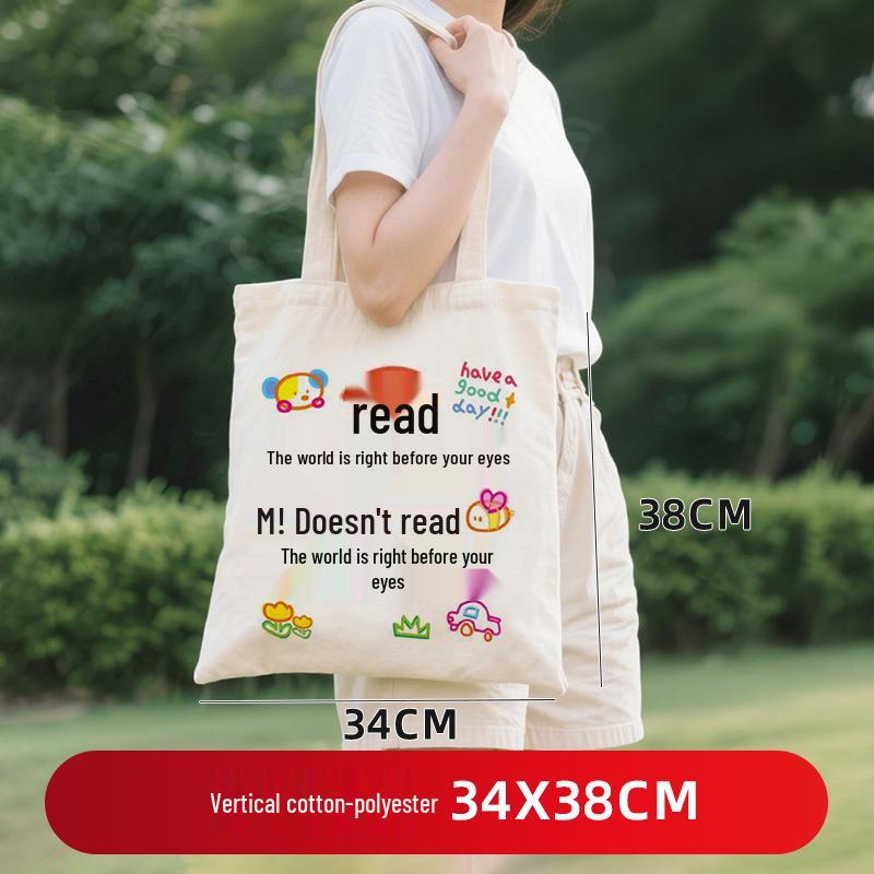 Custom Eco-friendly Cotton Canvas Shoulder Bag with Logo – DIY Blank Handbag