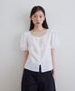 STEP AROUND Tuck Detail Puff Blouse_White