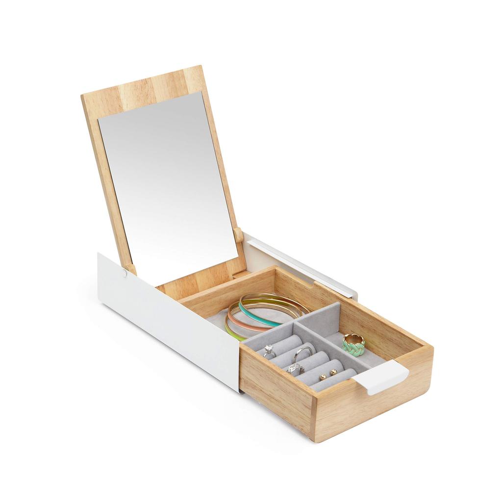 Umbra REFLEXION STORAGE for Accessory Storage BOX, White/Natural,
