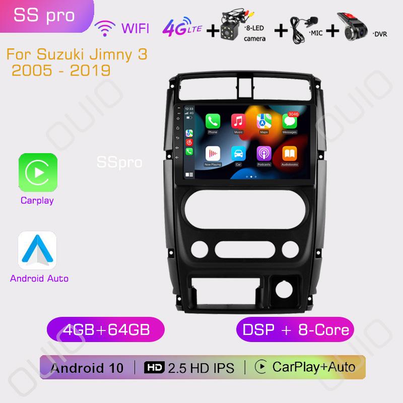 2din Android10 Car Radio Multimedia Player Carplay Auto GPS Navigation DSP NO DVD For Suzuki Jimny 2007 2008 2009 2010-2012