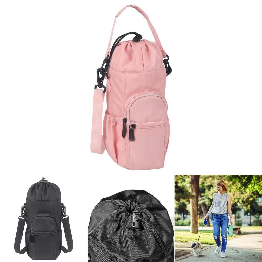 Oxford Water Bottle Sling Bag Durable And Stylish Water Bottle Carrier For Walking And Hiking Black