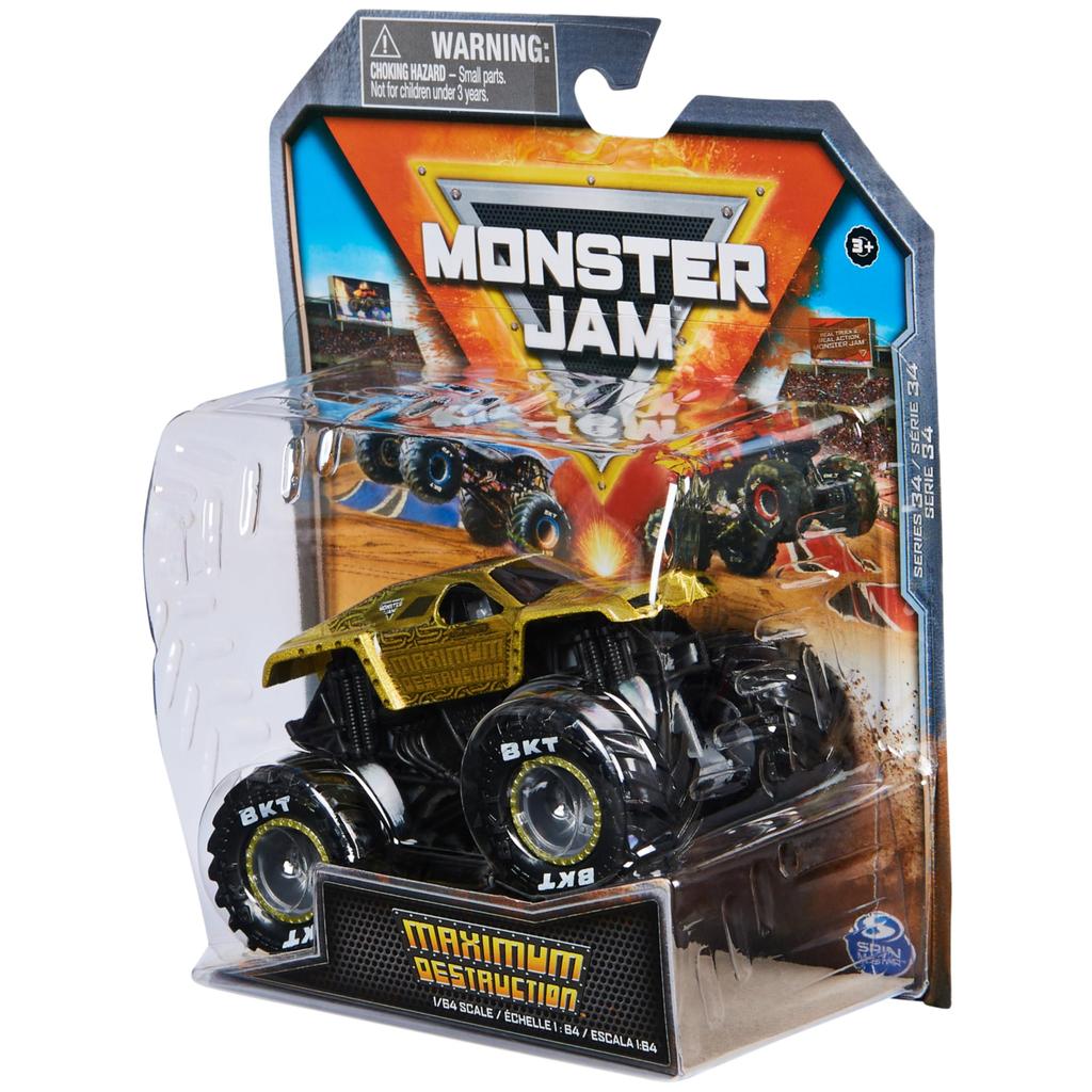 Monster Jam, Official Max-D Monster Truck, Die-Cast Vehicle, 1:64 Scale, Kids Toys for Boys 3+