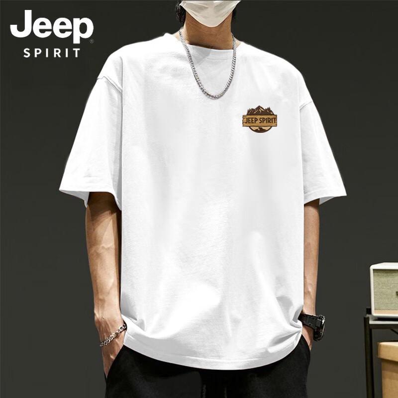 JEEP SPIRIT Men s Combed Cotton Loose Fit Short Sleeve T-Shirt M