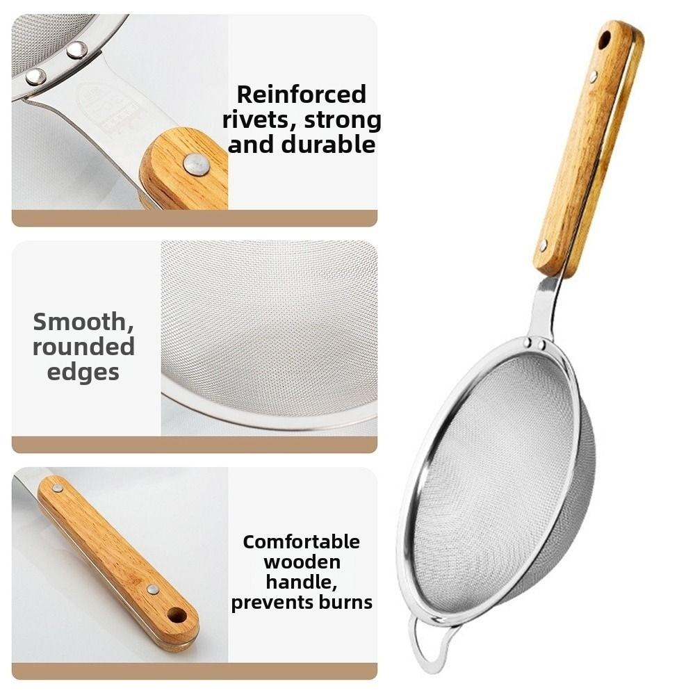Stainless Steel Food Strainer Colander Rust-Proof Cocktail Sieve New Tea Strainer  for Kitchen