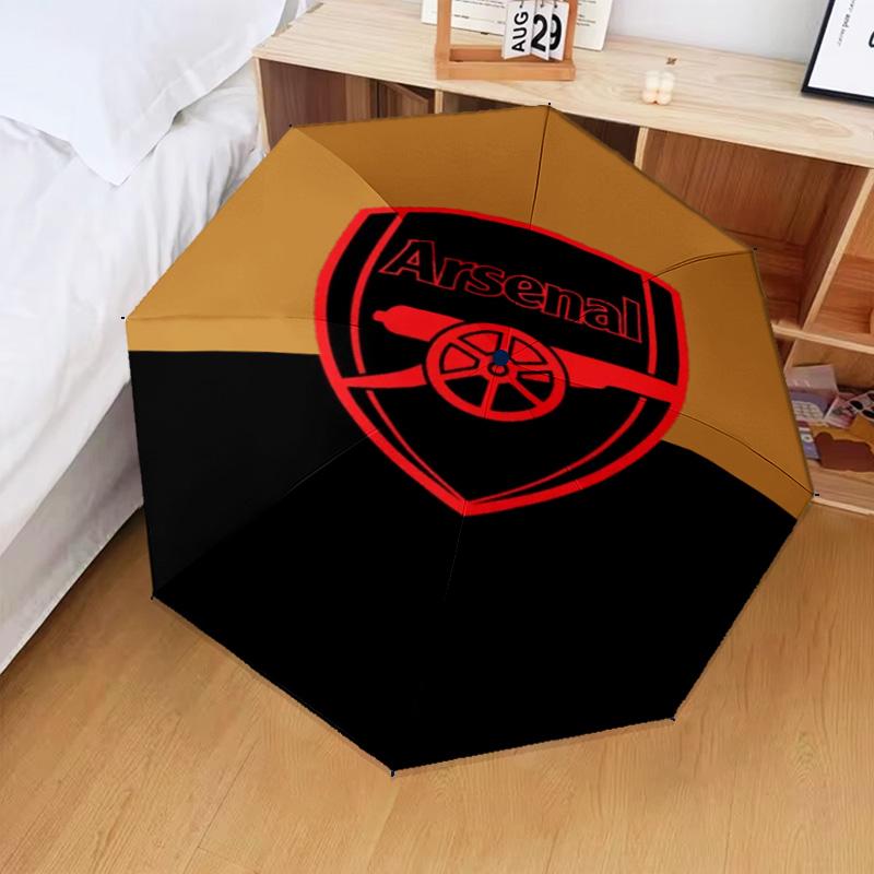 1PC Arsenal Football Club Crest Printed Umbrella Folding umbrella, automatic umbrella 8-Frame for Travel, camping Fan gifts Christmas Gifts