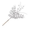 6Pcs Decorative Faux Leaves with Berries Gold Powder Coated Leaf and Berries Clusters for Creative Decoration
