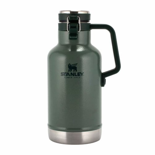 Stanley Classic Easy-Pour Growler, 64oz, Hammertone Green, 1.9L, New Logo, Vacuum Growler, Jug, 10-01941-063. Stainless Steel Thermos Bottle.