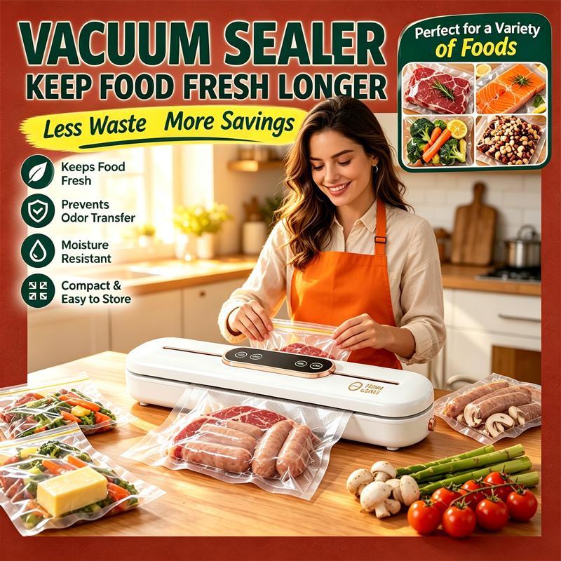 Mini Vacuum Sealer – Keep Food Fresh Longer, Compact for Home & Travel