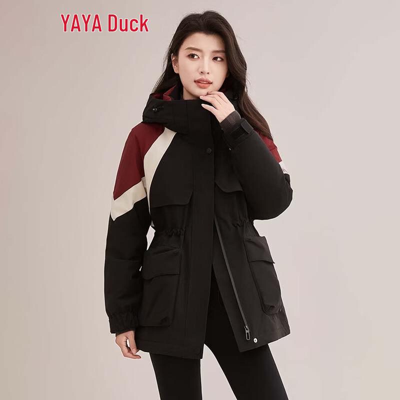Женская короткая парка пуховик YAYA S чёрный