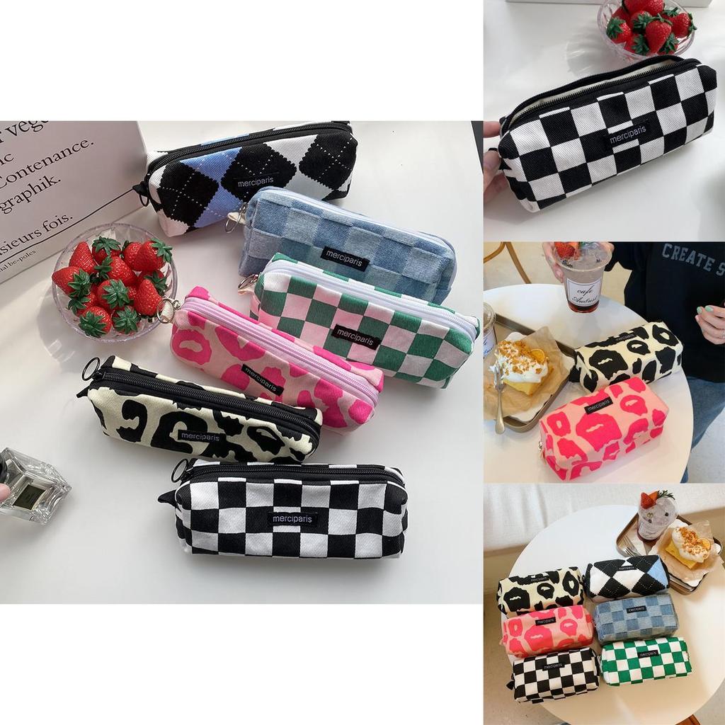 Large Capacity Literary Pencil Case Artistic Pen Bag For Girls Fashionable Makeup Pouch