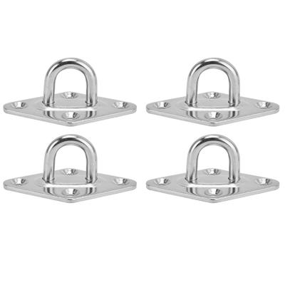 4 ks 304 nerezová ocelová deska s okem Stropní hák pro montáž na stěnu pro houpačky Dekorace houpací sítě