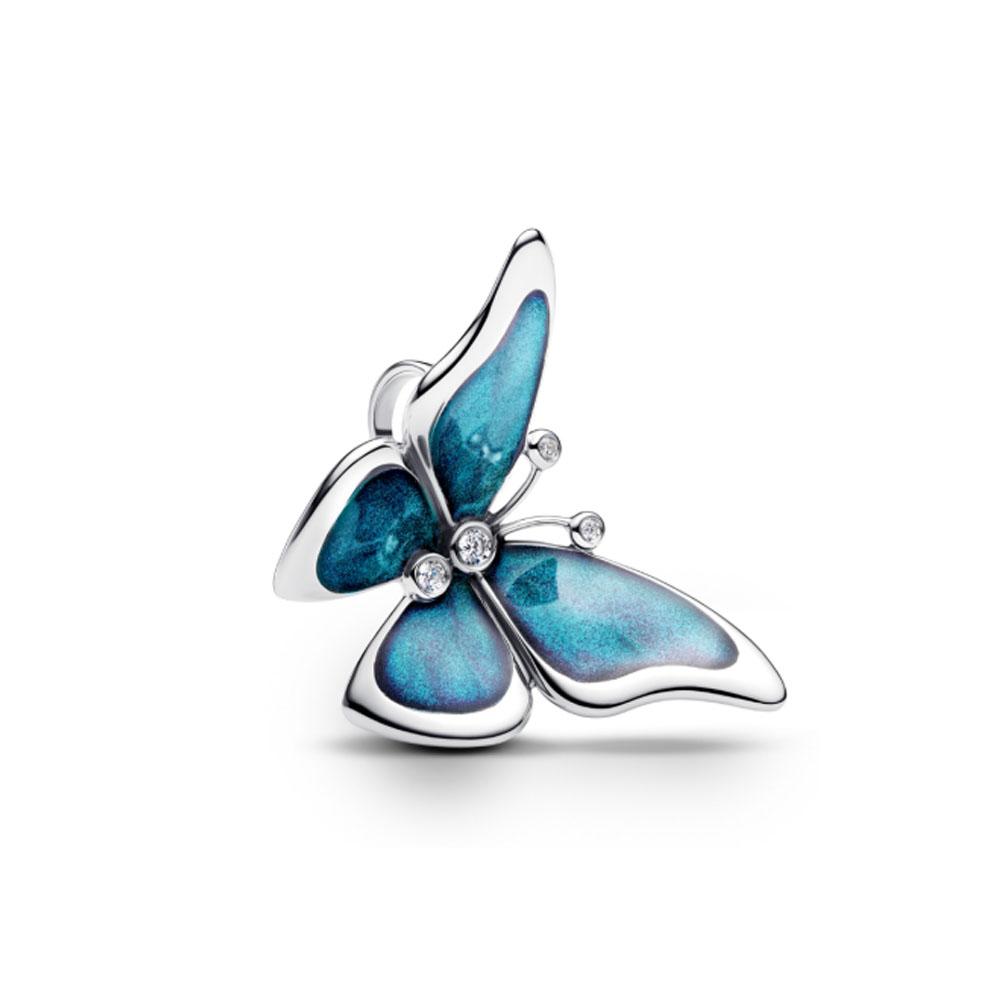 European Copper Bule Butterfly Charm Fit Original Bracelet Jewelry Psychological Brain Pendant Bead Bird Dangle