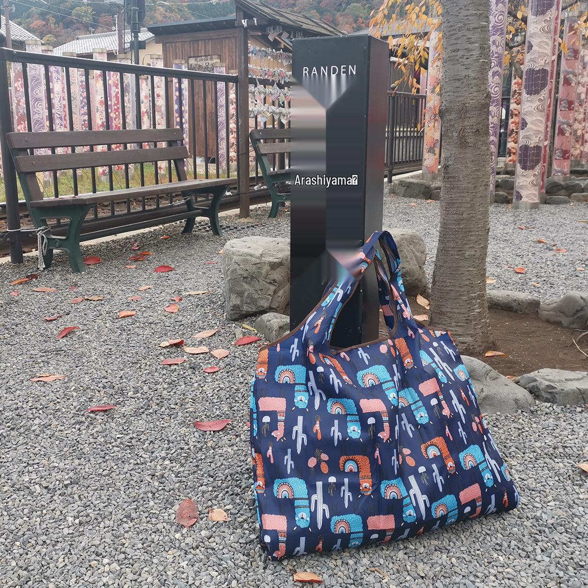

Eco-Friendly Large Capacity Foldable Tote - Creative Printed Design 58*40cm + Handle 26cm
