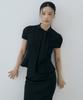 Lucirju Muffler Jacket + Lace Skirt Set (Black)