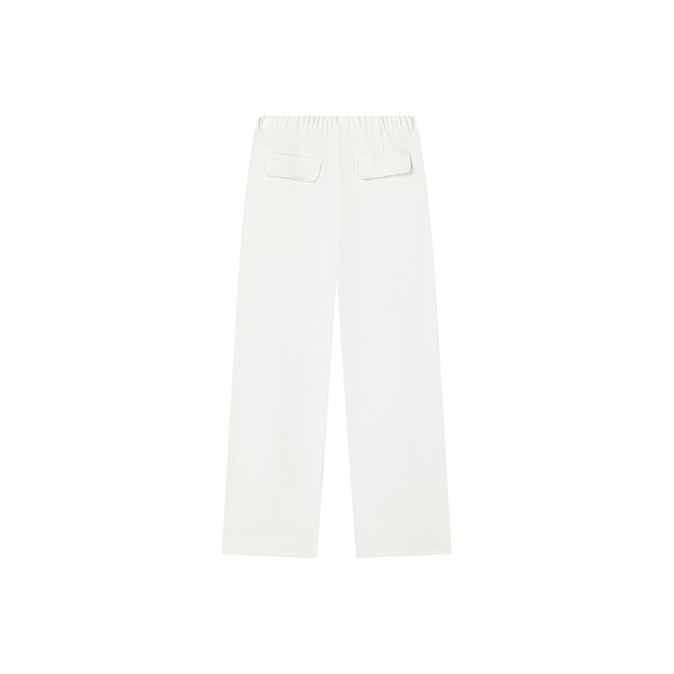 FILA Emerald Fashion Simple Solid Color Versatile Casual Pants Women bottoms Cloud-White F11W524803F-WT