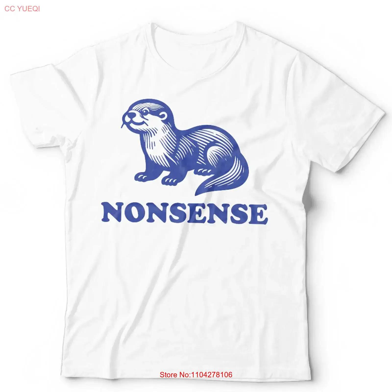 Otter T Shirt Nonsense Kids Funny Animal Lover Wildlife Cute Vintage vintage Washed Unisex homme Casual streetwear S
