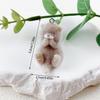 Lovely 3D Flocked Otter Pendant Cute Cartoon Keychain Bag Pendant Keyring Hanging Decoration Diy Key Accessories